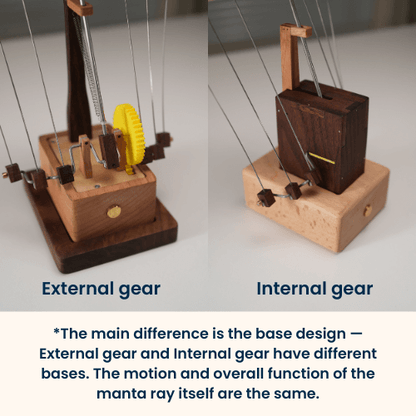 MarinerPoet™ Handcrafted Wooden Manta Ray Automaton