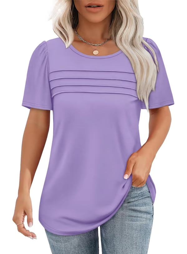 Soleil - Scooped Neck Blouse