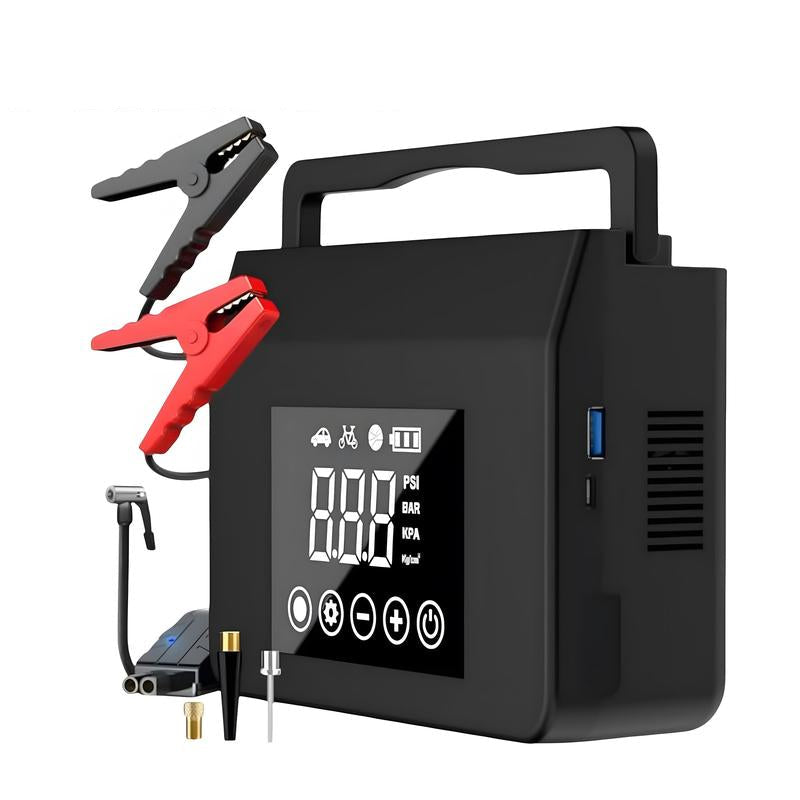 FYNNN - RoadRescue 4000A — Car Jump Starter + 150 PSI Tire Inflator (12V, 15,000 mAh, LED, Power Bank)