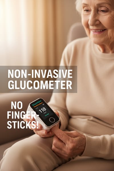 SUPER Non-Invasive Blood Glucose Monitor — 5-Second Readout | Bayer - 99% Accuracy 8-1
