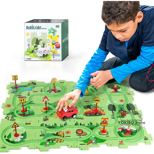 Educational Puzzle Track Car
