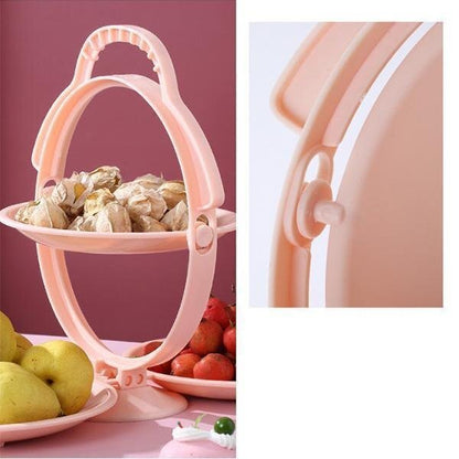 Folding 3-layer fruit plate