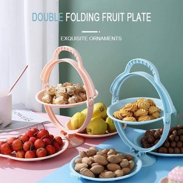 Folding 3-layer fruit plate