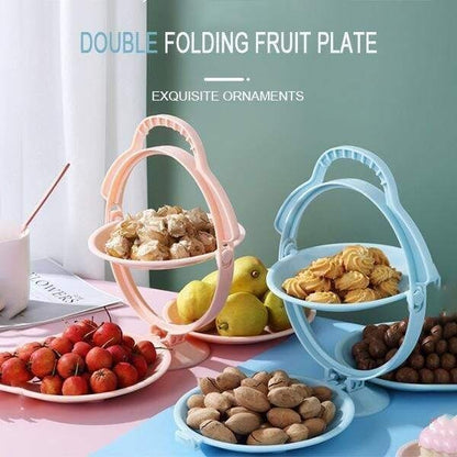 Folding 3-layer fruit plate