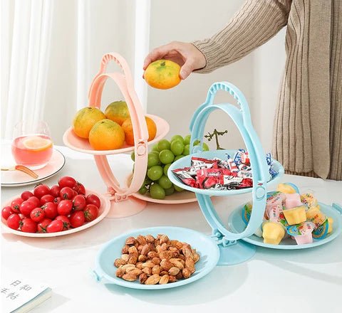 Folding 3-layer fruit plate