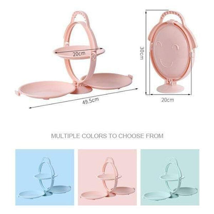 Folding 3-layer fruit plate