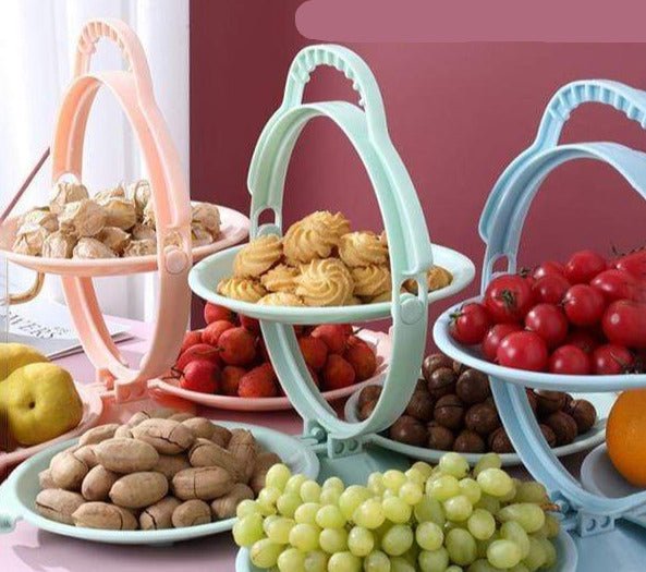 Folding 3-layer fruit plate