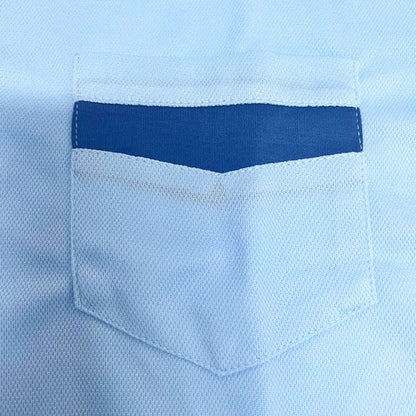 Men's Casual Color Block Pocket Short Sleeve Polo Shirt 15366994Y