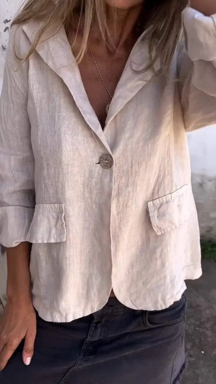 Isla - Casual Cotton Linen Blazer