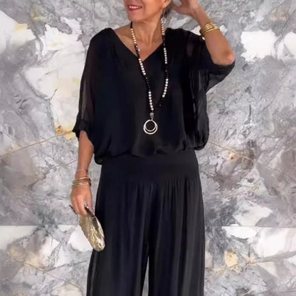 Susan - Two-Piece Set V-Neck