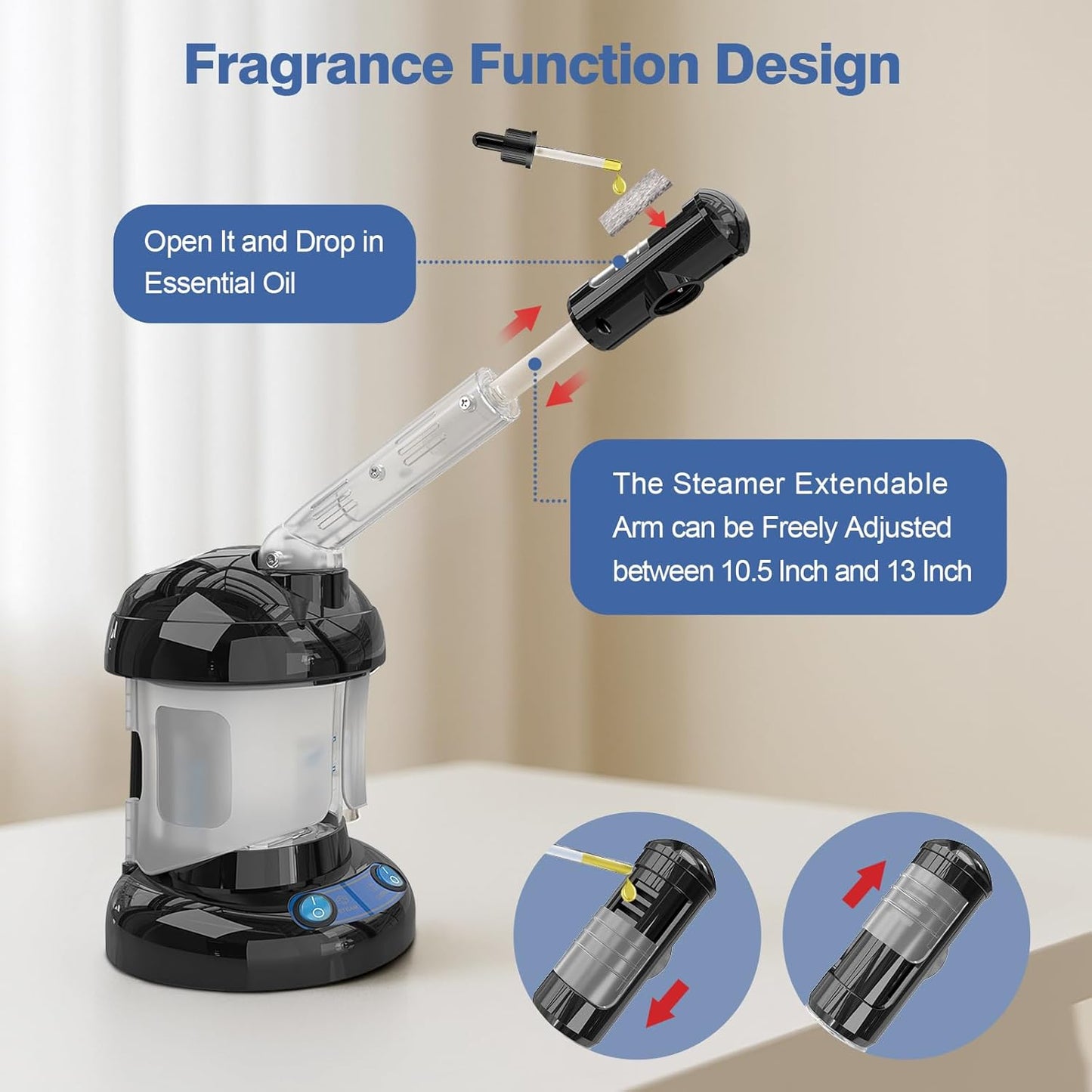 HydraGlow Hair & Face Steamer