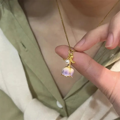 Elegant Rose Necklace Charm