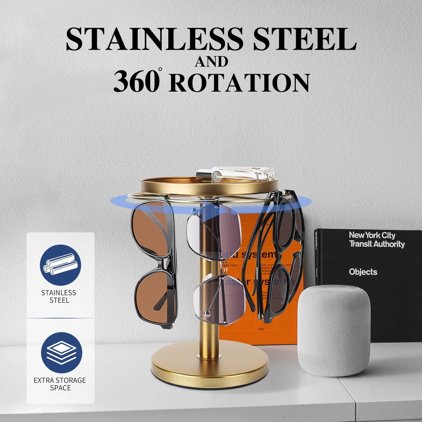 Spin & Store Sunglasses Holder