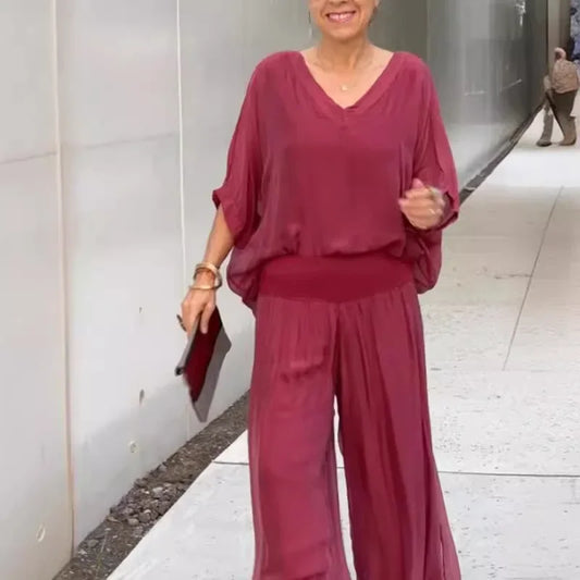 Susan - Two-Piece Set V-Neck