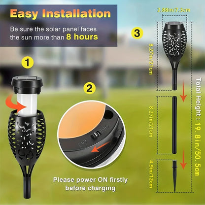 Solar Flicker Flame Torches