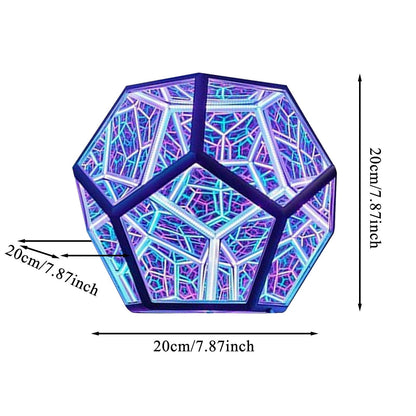 Infinite Dodecahedron Color Art Light