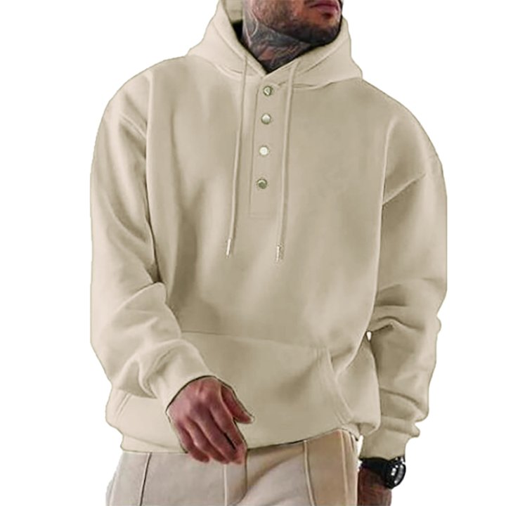 Men's Loose Casual Fleece Pocket Men's Hoodie 64196018X