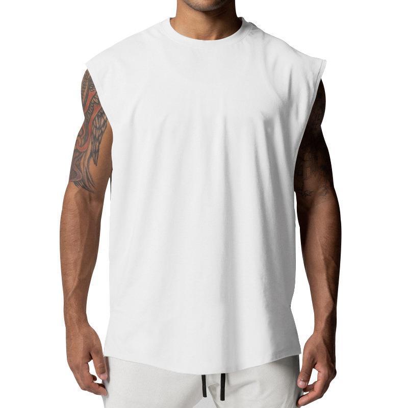 Men's Solid Loose Sleeveless Sports Fitness Tank Top 03482386Z