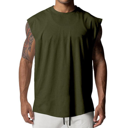 Men's Solid Loose Sleeveless Sports Fitness Tank Top 03482386Z