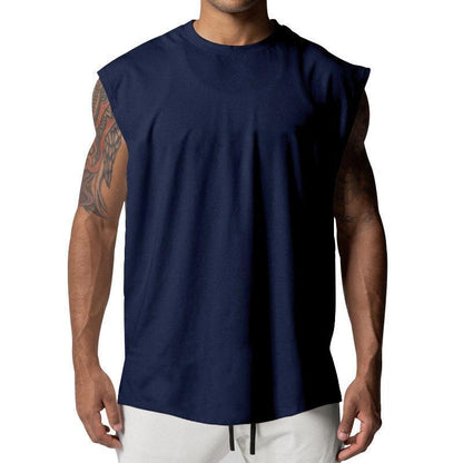 Men's Solid Loose Sleeveless Sports Fitness Tank Top 03482386Z