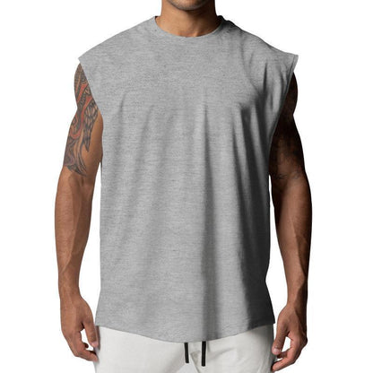 Men's Solid Loose Sleeveless Sports Fitness Tank Top 03482386Z