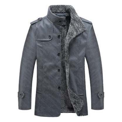 Men's Vintage Fleece Thick Leather Jacket 31212314M