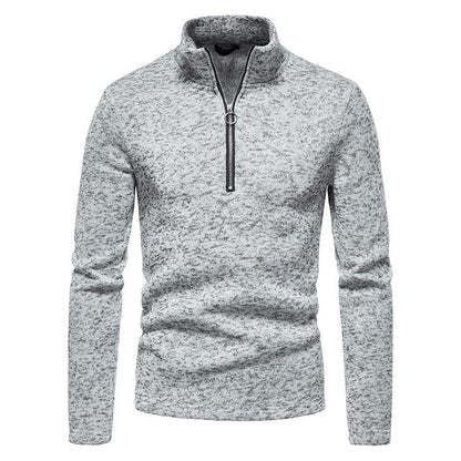 Men's Casual Solid Color Turtleneck Knitted Sweatshirt 54641407M