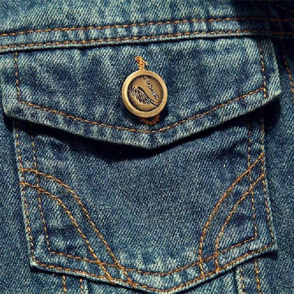 Men's Casual Distressed Frayed Denim Vest 14987136M