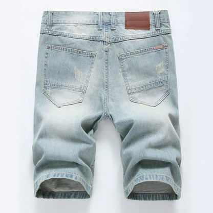 Men's Vintage Ripped Denim Shorts 89137494Y