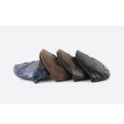 VINTAGE PANELLED LEATHER HAT 36145485X