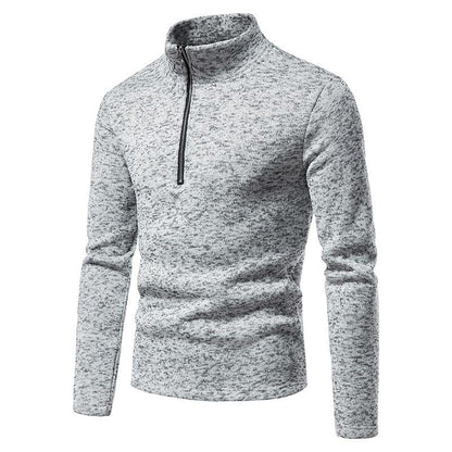 Men's Casual Solid Color Turtleneck Knitted Sweatshirt 54641407M