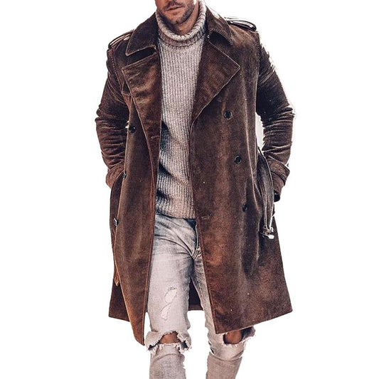 【24-hour shipping】Men's Solid Color Corduroy Lapel Coat 44138863X