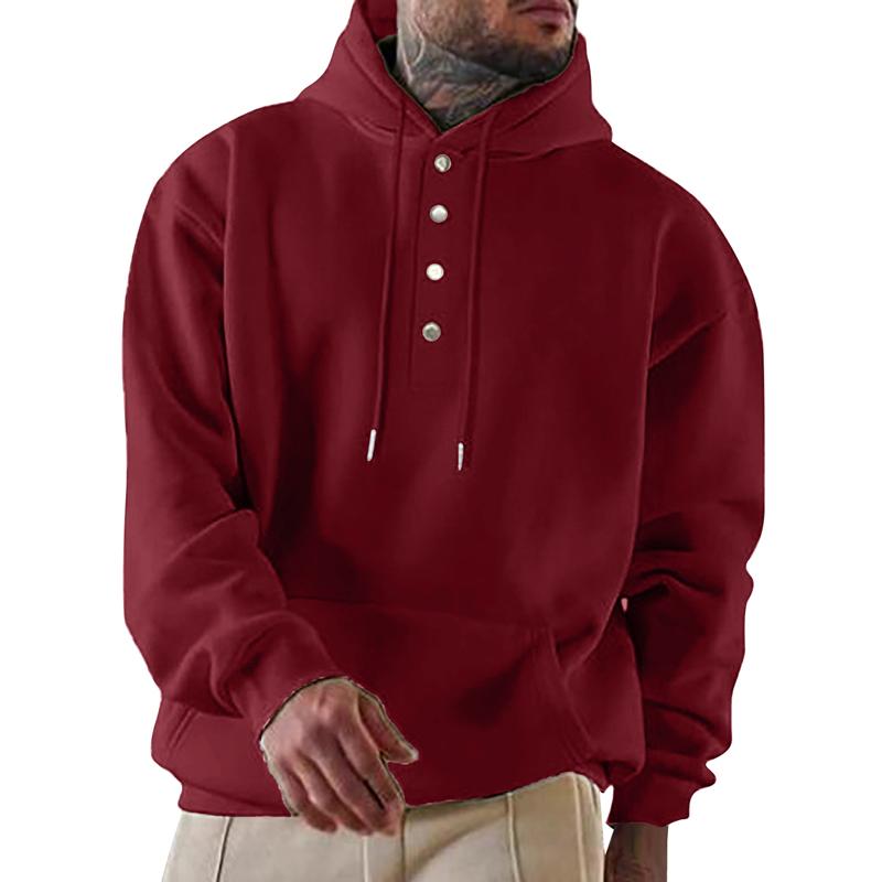 Men's Loose Casual Fleece Pocket Men's Hoodie 64196018X