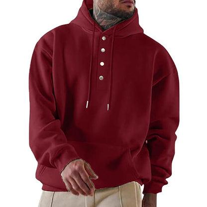 Men's Loose Casual Fleece Pocket Men's Hoodie 64196018X