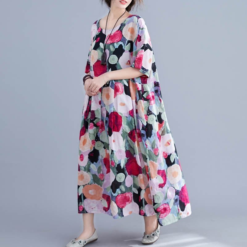 Oversized Summer Floral Boho Dress