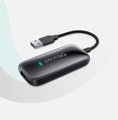 Play2Video Ultra 7” — Wireless Apple CarPlay & Android Auto Adapter with Built-in Touchscreen & Streaming Apps