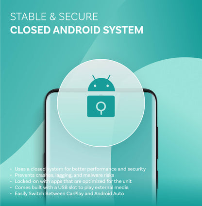 Play2Video Ultra 7” — Wireless Apple CarPlay & Android Auto Adapter with Built-in Touchscreen & Streaming Apps