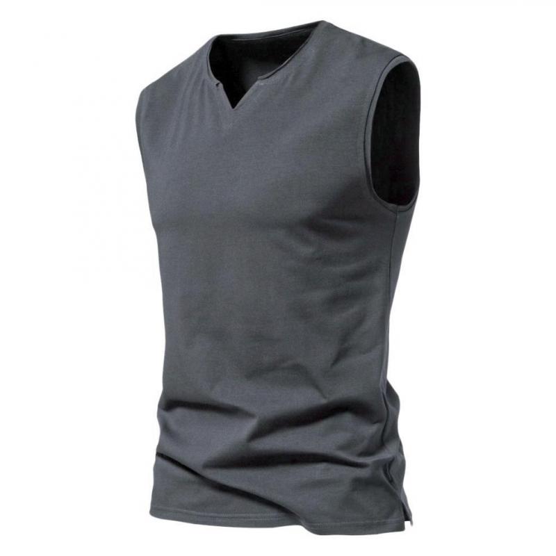 Men's Solid V Neck Tank Top 41491135Z