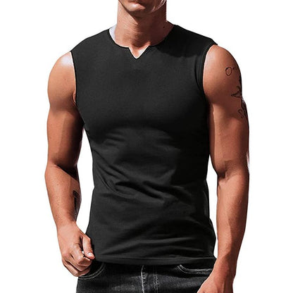 Men's Solid V Neck Tank Top 41491135Z