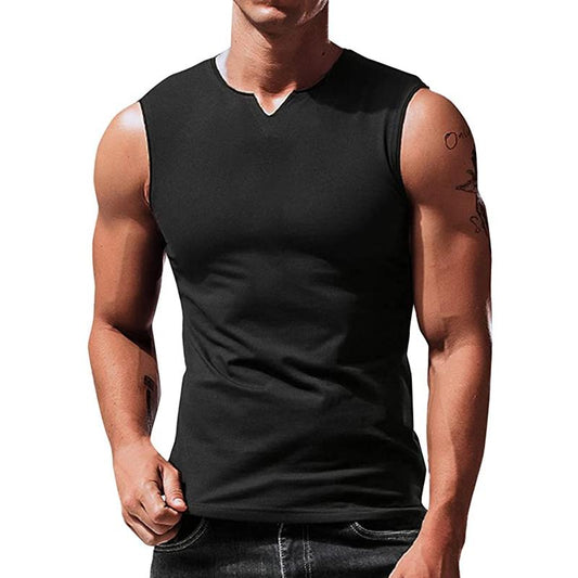 Men's Solid V Neck Tank Top 41491135Z