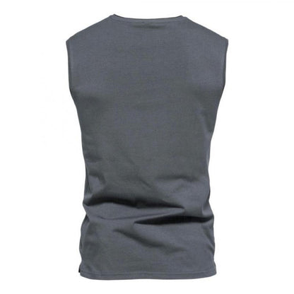 Men's Solid V Neck Tank Top 41491135Z