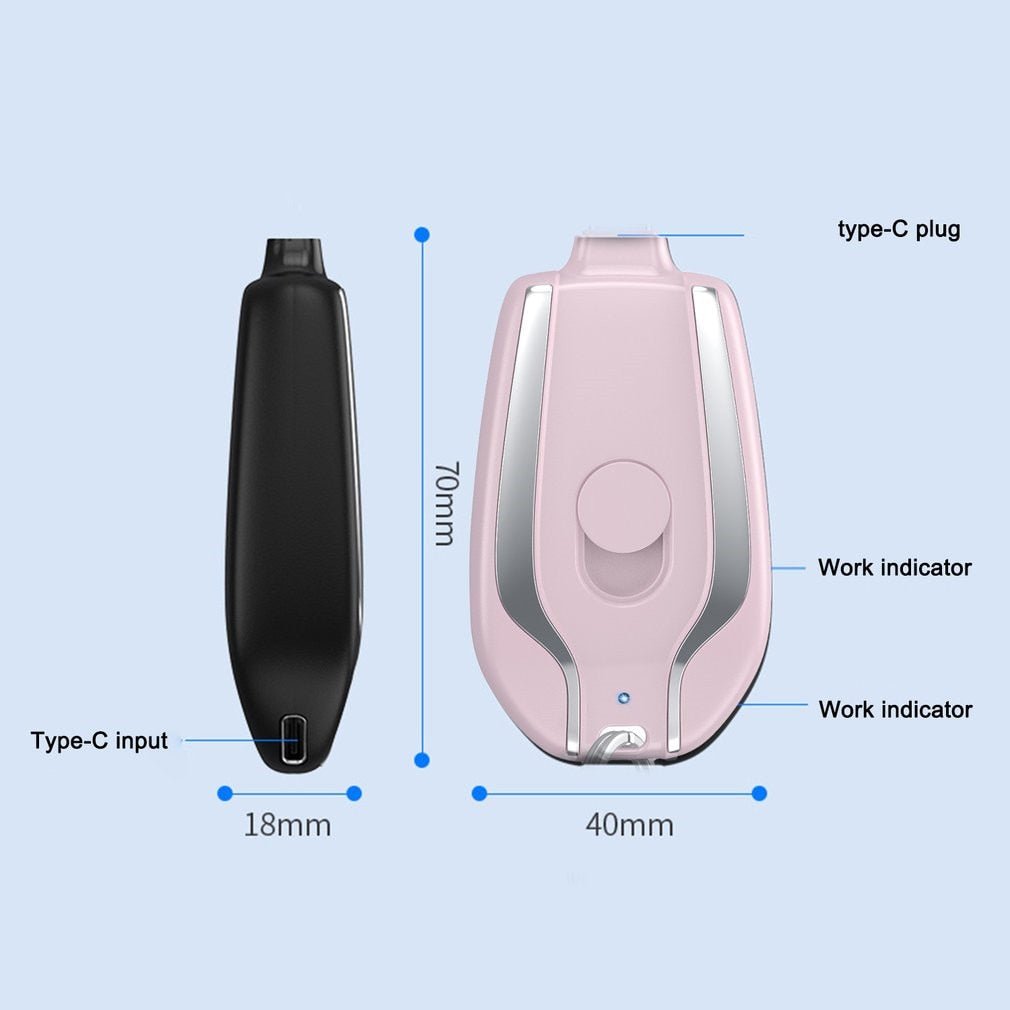 Power Banks Portable Type-C Keychain