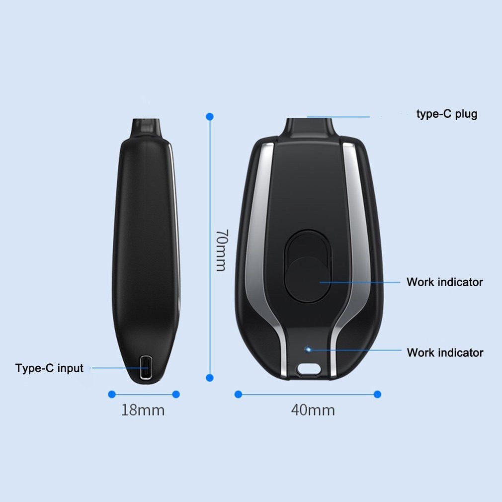 Power Banks Portable Type-C Keychain