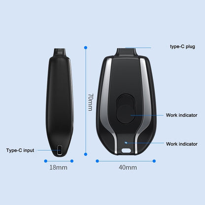 Power Banks Portable Type-C Keychain