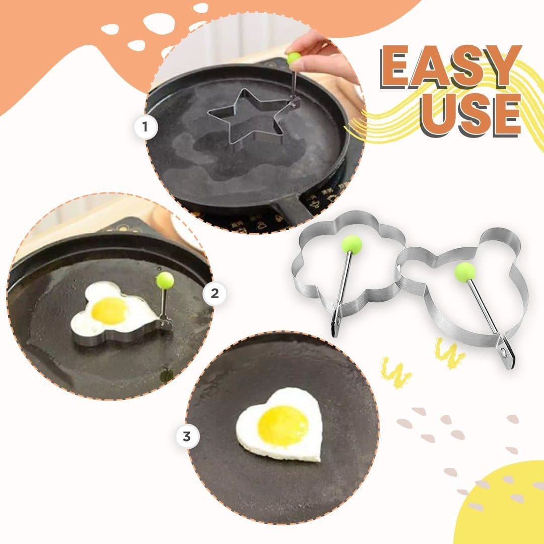 Set Stainless Steel Egg Shaper