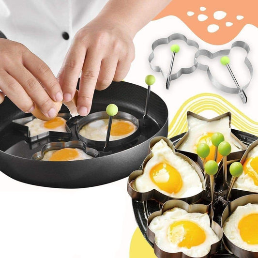 Set Stainless Steel Egg Shaper