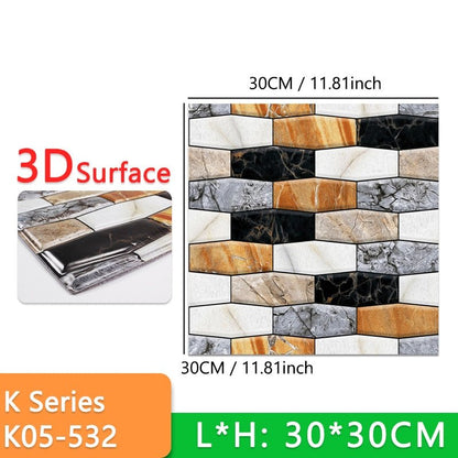 (PACK 5+5 FREE) Stick-On 3D Wall Tiles