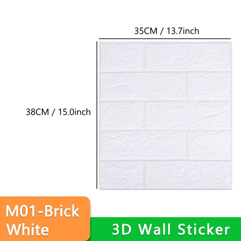 (PACK 5+5 FREE) Stick-On 3D Wall Tiles