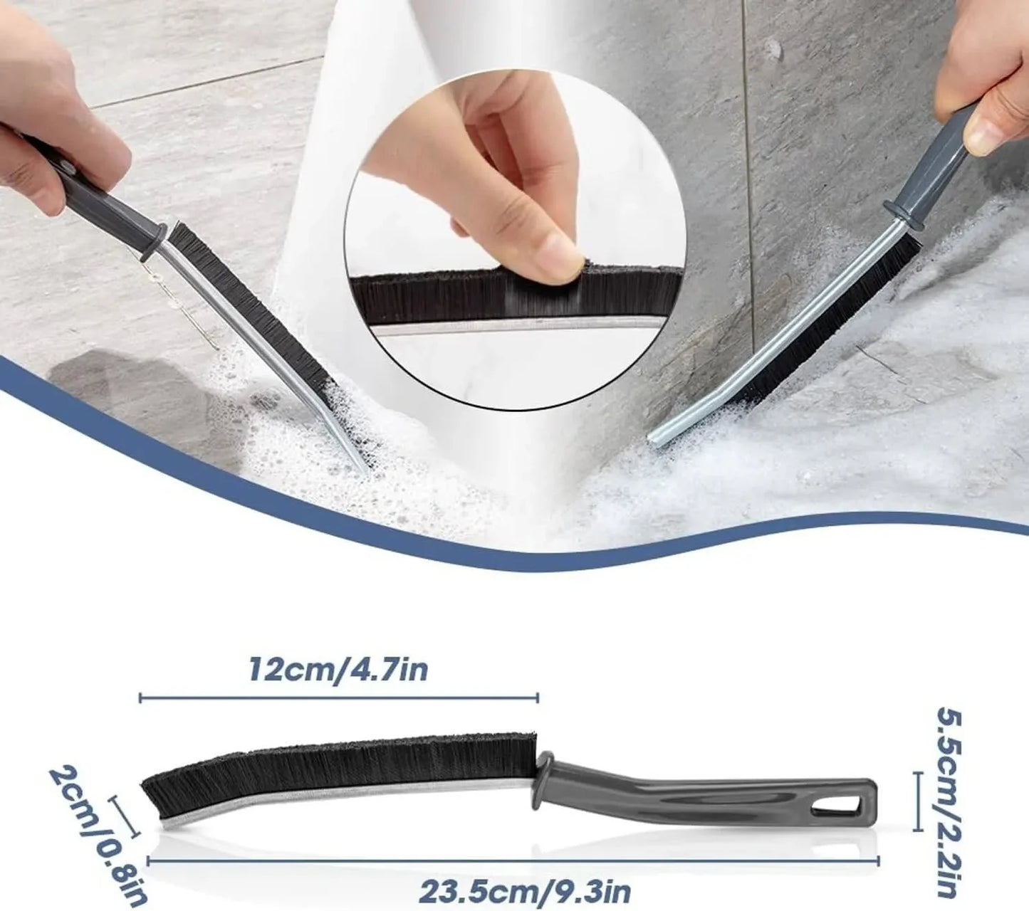 Stiff Bristle Crevice Cleaning Brush