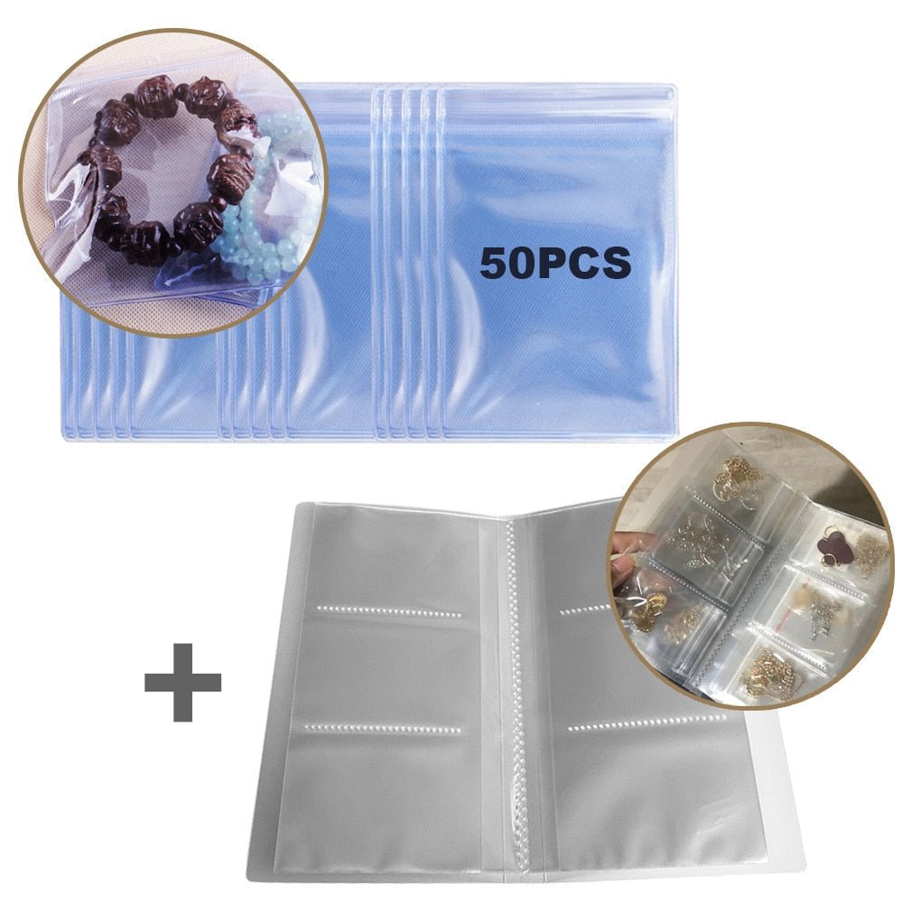 Transparent Jewellery Storage Book Set